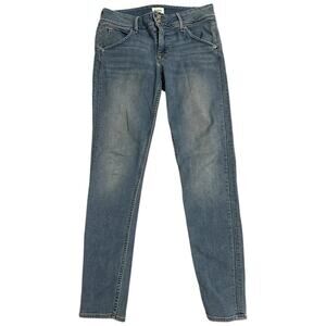 Hudson Collin Mid-Rise Skinny Women's Flap Pocket Medium Blue Jeans Size 27